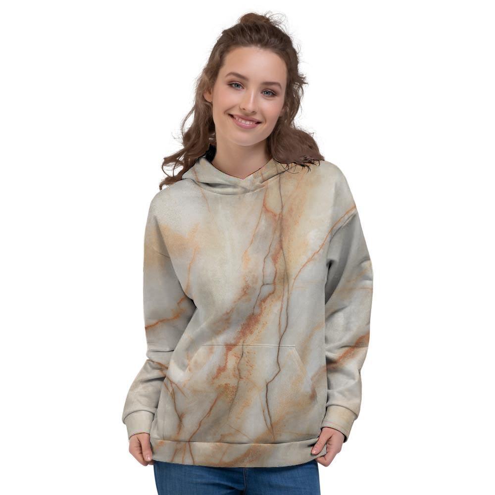 Brown Marble Women's Hoodie-grizzshop