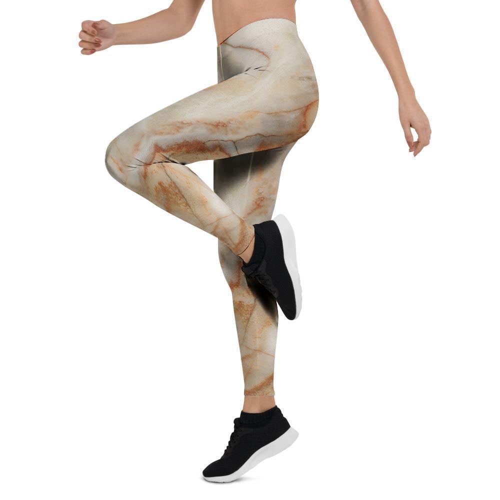 Brown Marble Women's Leggings-grizzshop