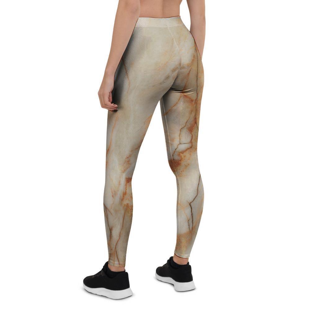 Brown Marble Women's Leggings-grizzshop