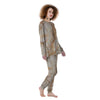 Brown Marble Women's Pajamas-grizzshop