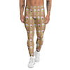 Brown Milkshake Print Pattern Men's Leggings-grizzshop