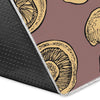 Brown Mushroom Pattern Print Floor Mat-grizzshop