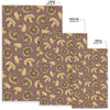 Brown Mushroom Pattern Print Floor Mat-grizzshop