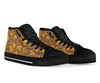 Brown Mushroom Pattern Print Men Women's High Top Shoes-grizzshop