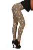 Brown Mushroom Pattern Print Women Leggings-grizzshop