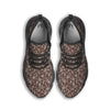 Brown Paisley Bandana Print Black Running Shoes-grizzshop