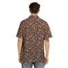 Brown Paisley Bandana Print Men’s Hawaiian Shirt-grizzshop