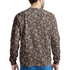 Brown Paisley Bandana Print Men's Sweatshirt-grizzshop