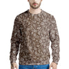 Brown Paisley Bandana Print Men's Sweatshirt-grizzshop