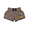 Brown Paisley Bandana Print Muay Thai Boxing Shorts-grizzshop