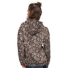 Brown Paisley Bandana Print Women's Hoodie-grizzshop