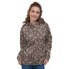 Brown Paisley Bandana Print Women's Hoodie-grizzshop