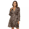 Brown Paisley Bandana Print Women's Robe-grizzshop