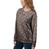 Brown Paisley Bandana Print Women's Sweatshirt-grizzshop