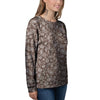 Brown Paisley Bandana Print Women's Sweatshirt-grizzshop