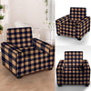 Brown Plaid Armchair Cover-grizzshop