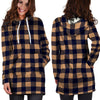 Brown Plaid Hoodie Dress-grizzshop