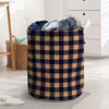 Brown Plaid Laundry Basket-grizzshop