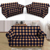 Brown Plaid Loveseat Cover-grizzshop