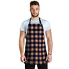 Brown Plaid Men's Apron-grizzshop