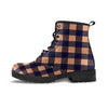 Brown Plaid Men's Boots-grizzshop