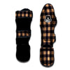 Brown Plaid Muay Thai Shin Guard-grizzshop