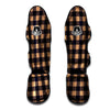 Brown Plaid Muay Thai Shin Guard-grizzshop