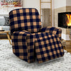 Brown Plaid Recliner Cover-grizzshop