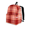 Brown Plaid Tartan Backpack-grizzshop