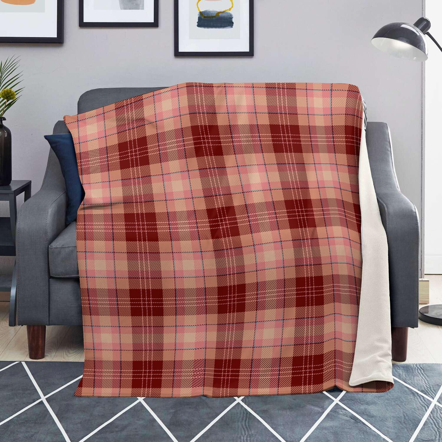 Brown Plaid Tartan Blanket-grizzshop