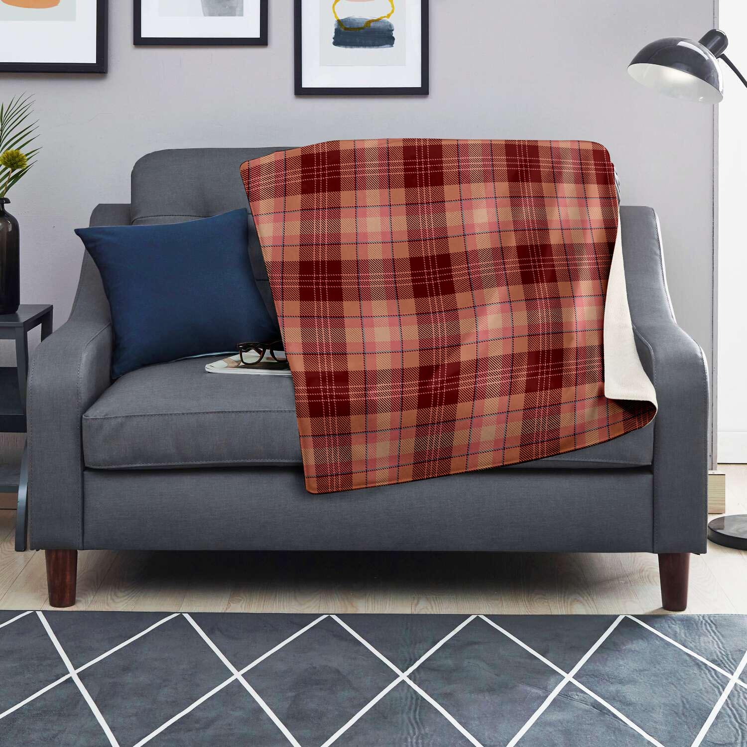 Brown Plaid Tartan Blanket-grizzshop