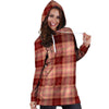 Brown Plaid Tartan Hoodie Dress-grizzshop