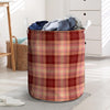 Brown Plaid Tartan Laundry Basket-grizzshop