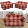 Brown Plaid Tartan Loveseat Cover-grizzshop