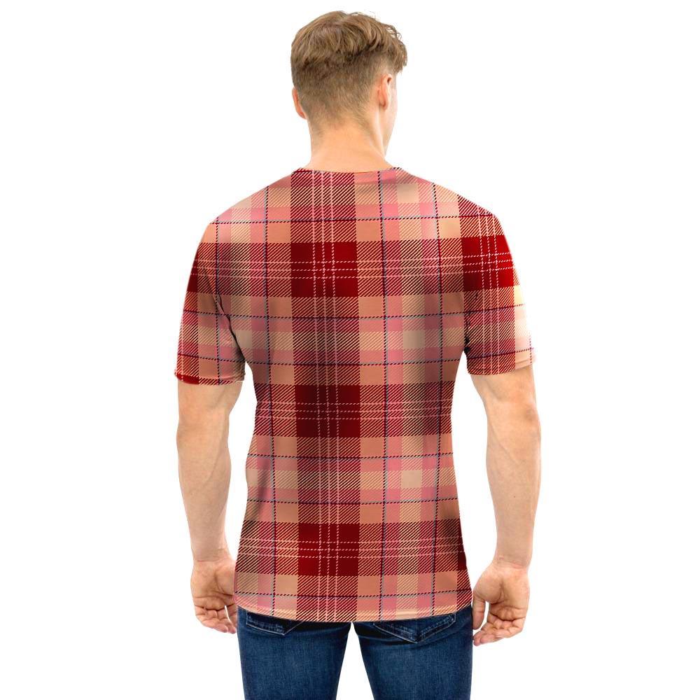 Brown Plaid Tartan Men T Shirt-grizzshop