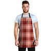 Brown Plaid Tartan Men's Apron-grizzshop