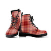 Brown Plaid Tartan Men's Boots-grizzshop