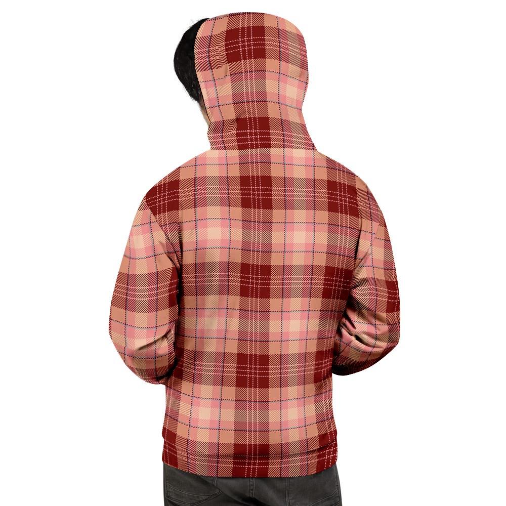 Brown Plaid Tartan Men's Hoodie-grizzshop