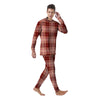 Brown Plaid Tartan Men's Pajamas-grizzshop