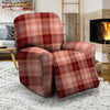 Brown Plaid Tartan Recliner Cover-grizzshop