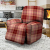 Brown Plaid Tartan Recliner Cover-grizzshop