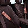 Brown Plaid Tartan Seat Belt Cover-grizzshop