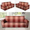 Brown Plaid Tartan Sofa Cover-grizzshop