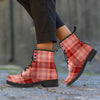 Brown Plaid Tartan Women's Boots-grizzshop