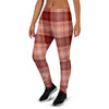 Brown Plaid Tartan Women's Joggers-grizzshop