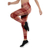 Brown Plaid Tartan Women's Leggings-grizzshop