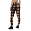 Brown Plaid Women's Leggings-grizzshop