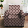 Brown Polka Dot Armchair Cover-grizzshop