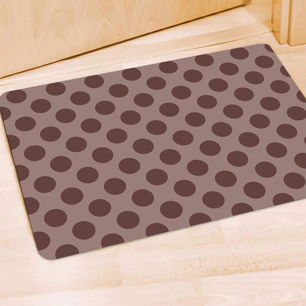 Brown Polka Dot Door Mat-grizzshop