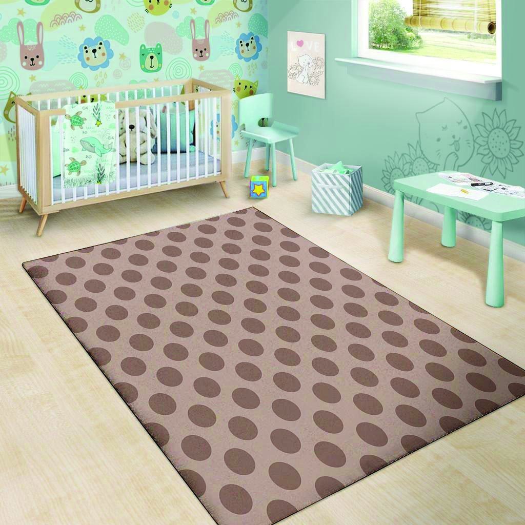 Brown Polka Dot Floor Mat-grizzshop